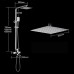Shower mixer 304 Stainless Steel Square Shower Head Shower Set Handheld Shower Holder Bathroom Faucet - B0793RJMR2